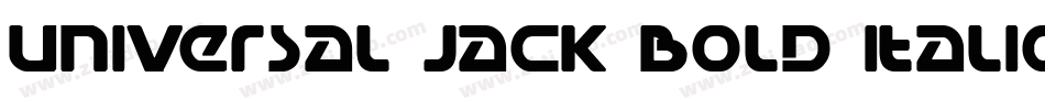 Universal Jack Bold Italic字体转换